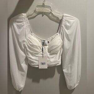 NWT Hello Molly white top